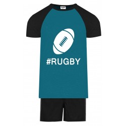 Rugby Short Pyjamas - Teal