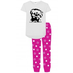Puppy Pyjamas - Pink/White