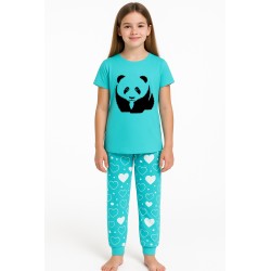Panda Pyjamas - Cyan