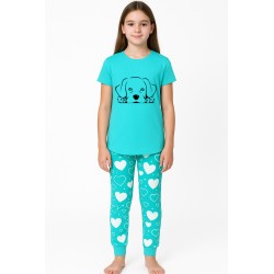 Labrador Puppy Pyjamas - Cyan