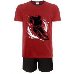 Ice Hockey Short Pyjamas - Red