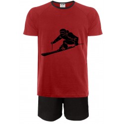Skiing Short Pyjamas - Red