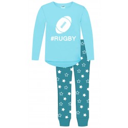 Girls Rugby Pyjamas - Blue