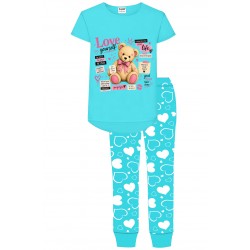 Teddy Bear Pyjamas - Cyan
