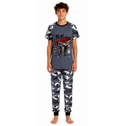 Play Cricket Pyjamas - Red-...