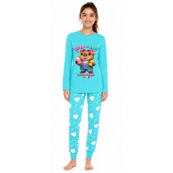 Capybara Long Pyjamas - Cyan