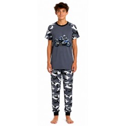 Motorbike Pyjamas - Grey Camo